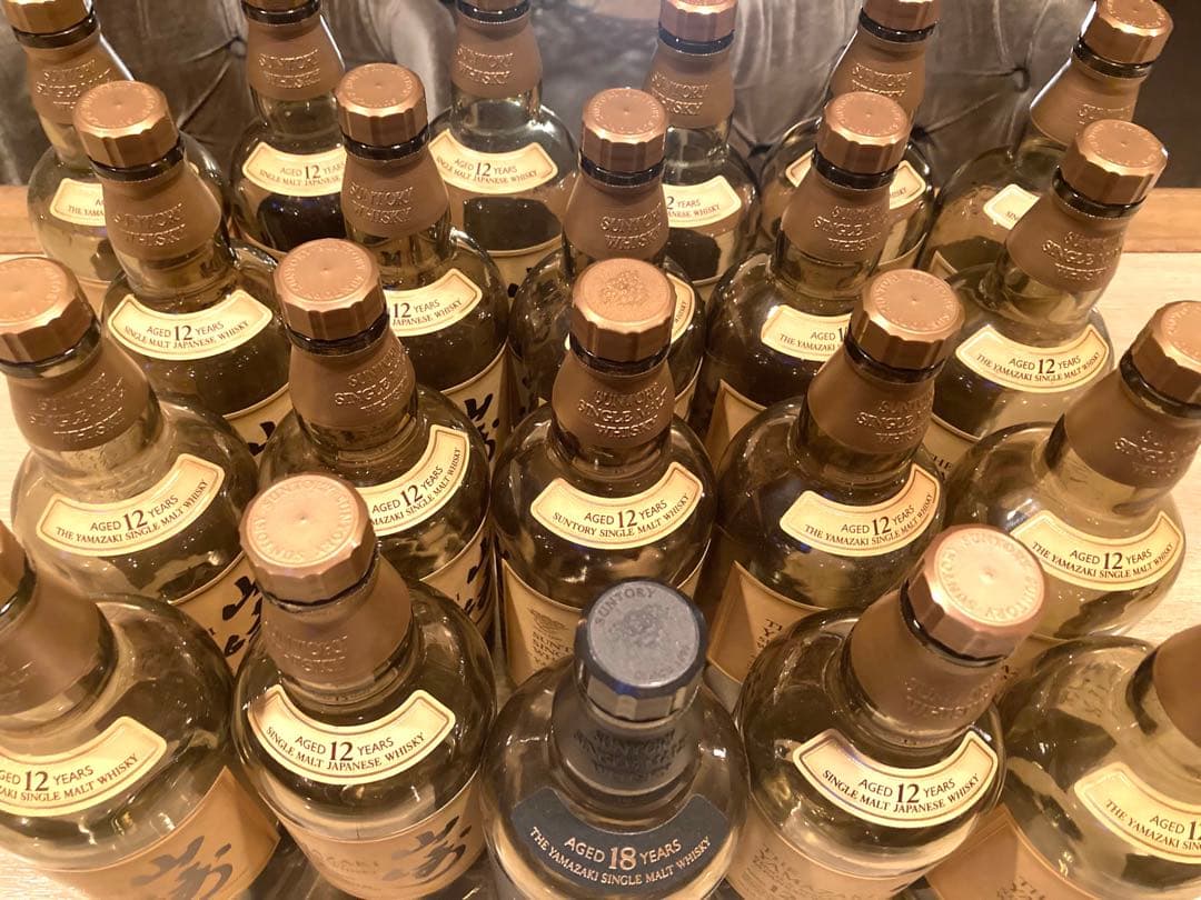 山崎 シングルモルトウイスキー 12年 18年 セット　空き瓶　20本