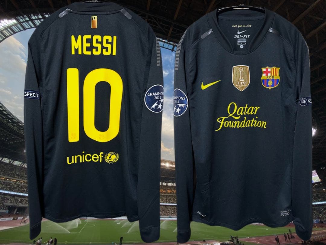 【メッシ#10】バルセロナ 選手支給 AWAY ユニフォーム11/12 Mサイズ