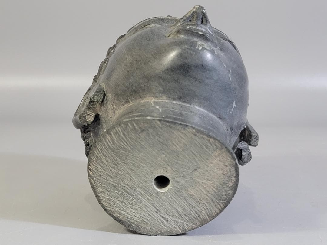 石仏 仏頭 置物 在銘 DT421