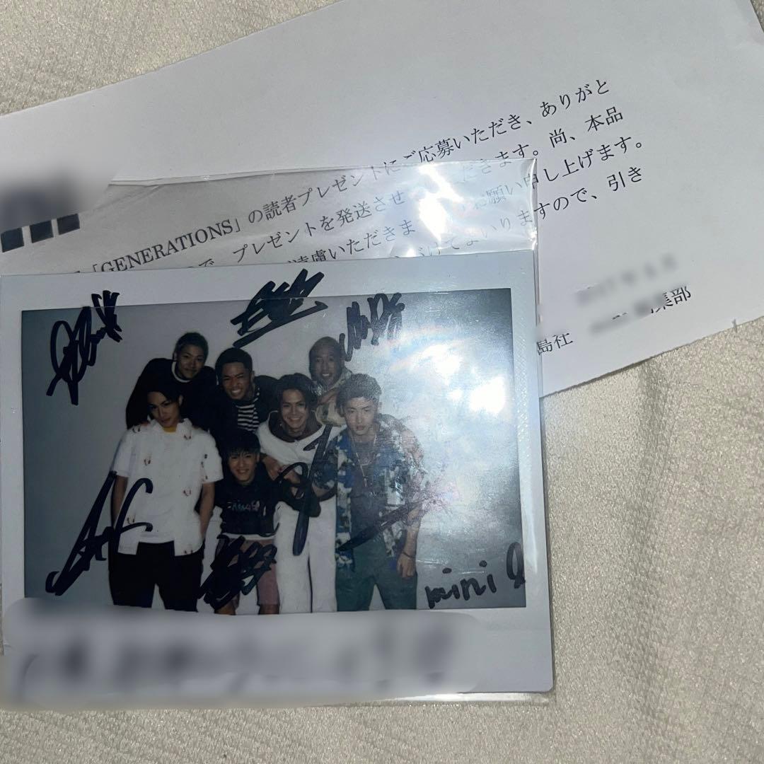 GENERATIONS 直筆サイン入りポラロイド チェキ