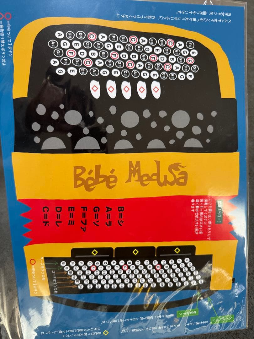 アコーディオン Bébé Medusa 中型ゴールド