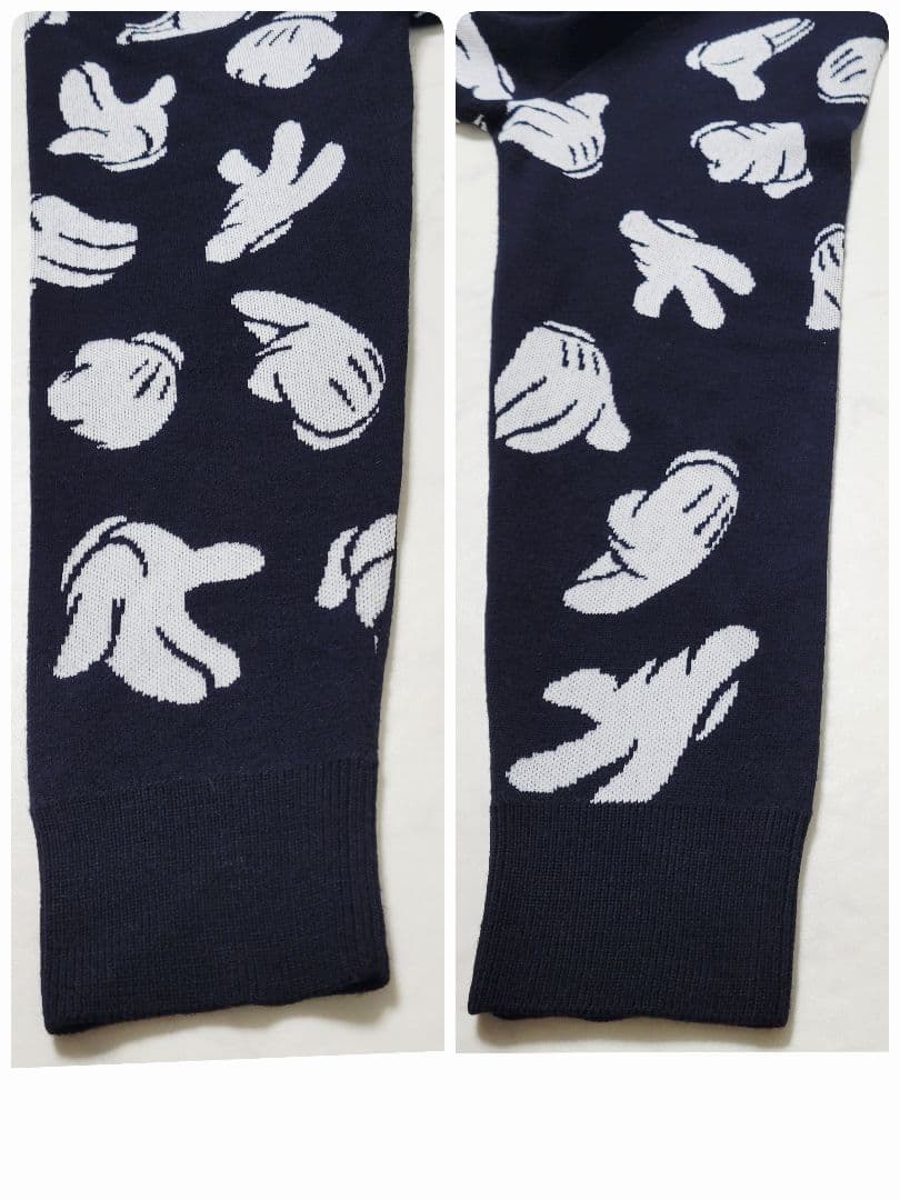 PEARLY GATES ミッキーマウス 総柄ニット セーター XL　黒 メンズ