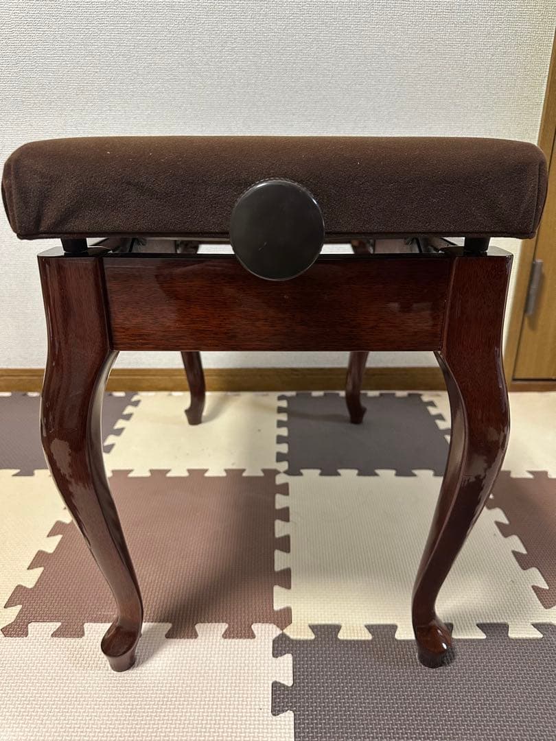 ヤマハ　ピアノ椅子　ベンチ椅子　木目猫脚