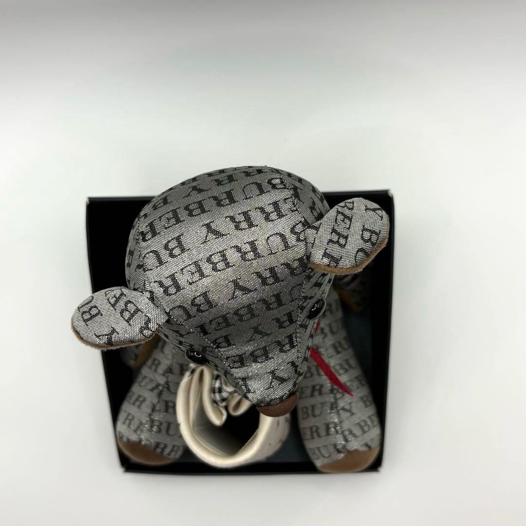 【美品】BURBERRY バーバリー テディベア グレー 総柄 ハンカチセット
