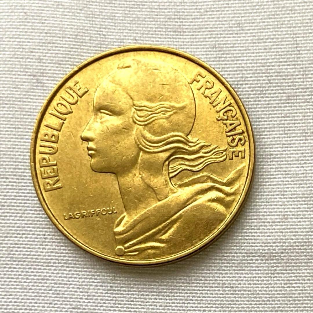 希少アンティーク金貨　20サンチーム　20Centimes 1977