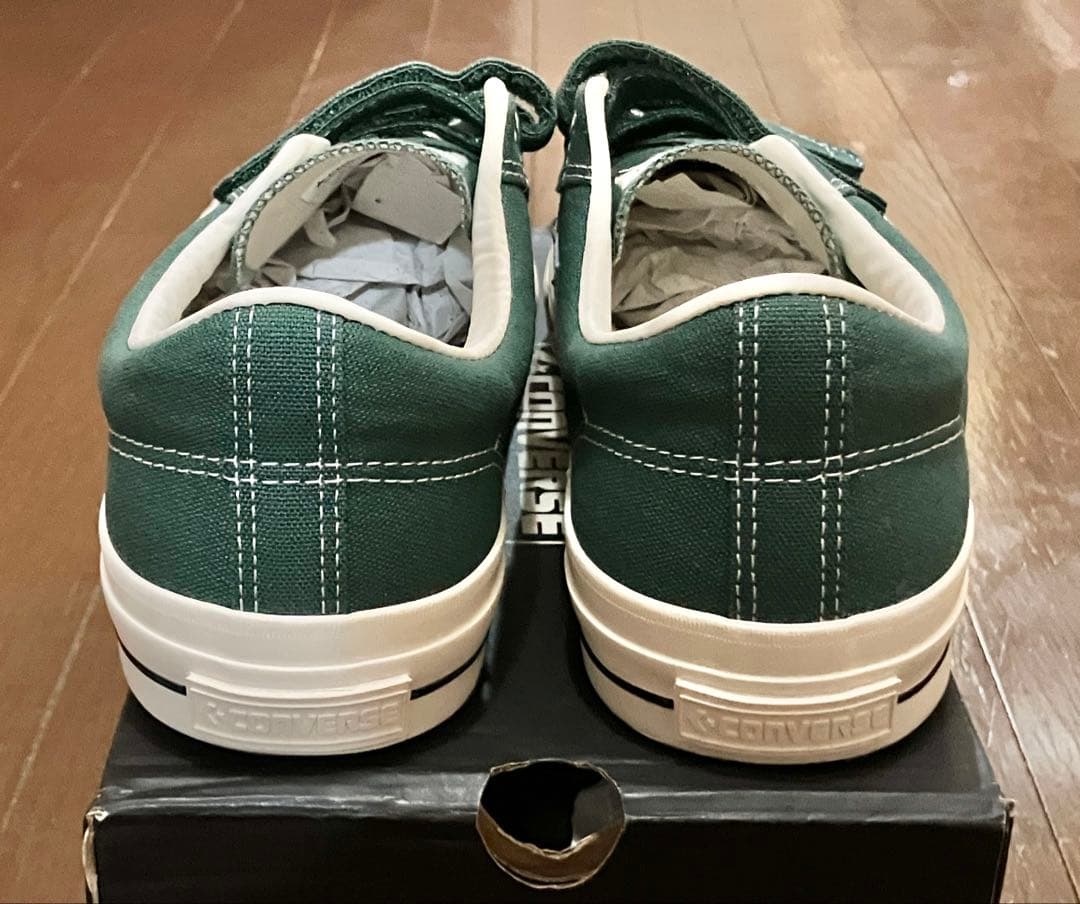 貴重 新品未使用 CONVERSE グリーン ベルクロシューズ 28センチ
