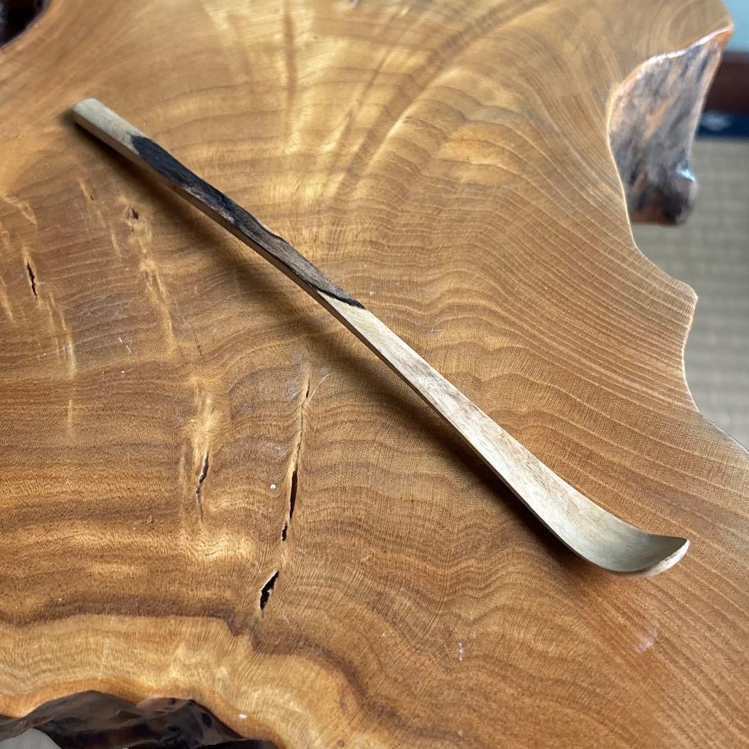 茶杓 小倉山 二尊院貫主 羽生田寂純 竹筒 木箱入り