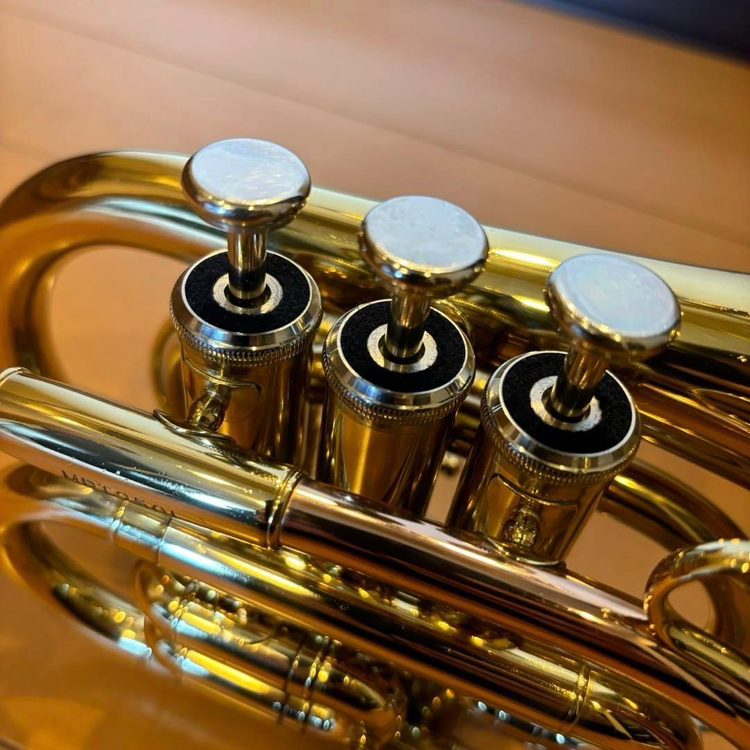 ポケットトランペット MPT250L Minerva ケース付き