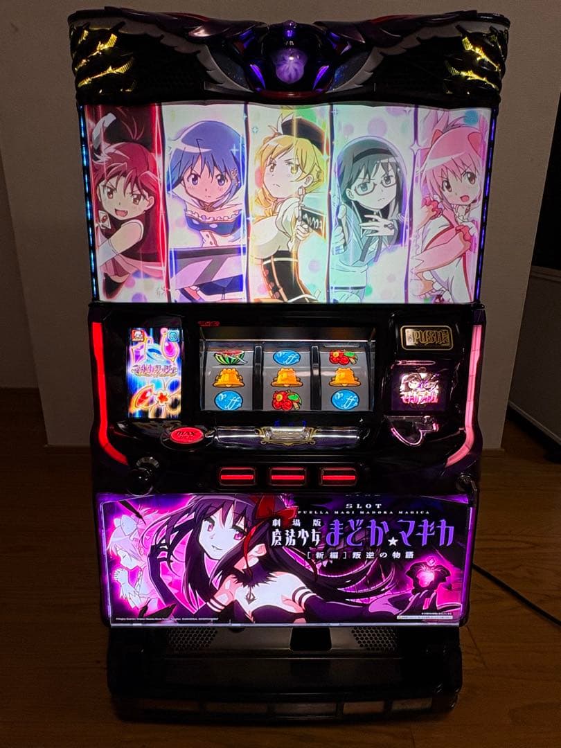 パチスロ実機　魔法少女まどか☆マギカ　叛逆の物語　家庭用電源　不要機付き