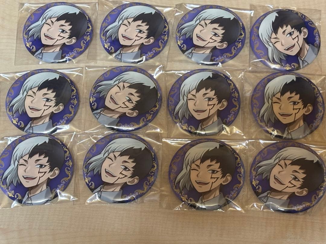 Theキャラ 缶バッジ　カード　ゲン　ドクスト　ブラックスーツ　ジャンフェス