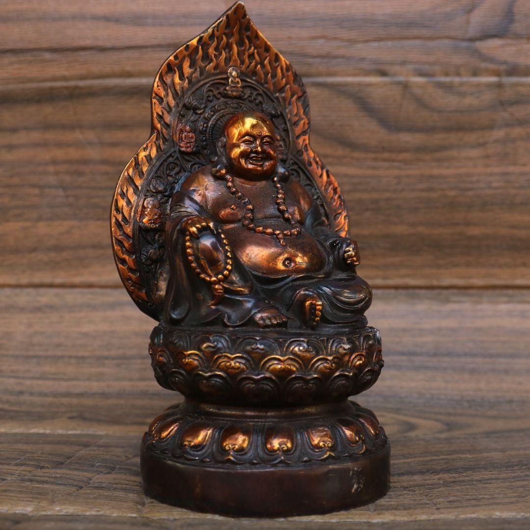 弥勒仏仏像 銅製 仏像 彫刻 置物 開運 風水
