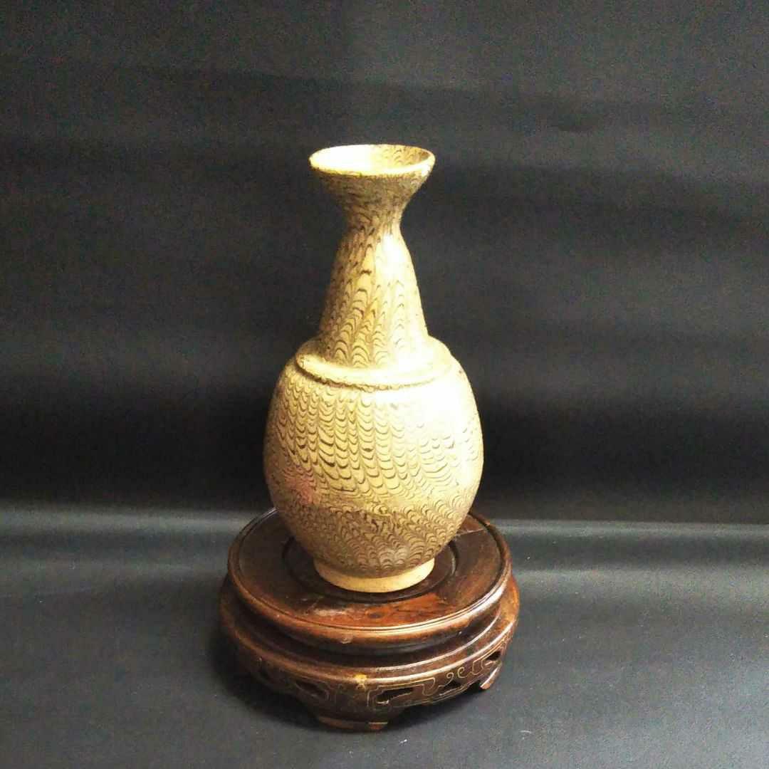 ※中国古美術/練り上げ瓶/唐代/