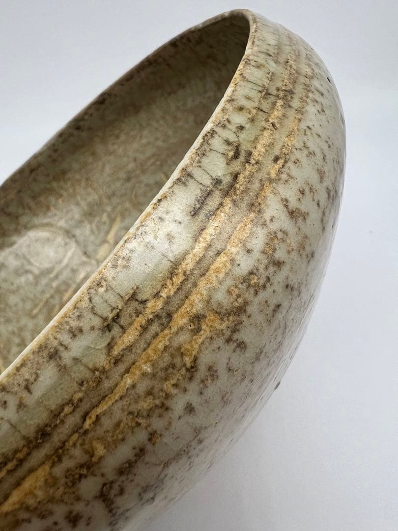 中国隋朝唐朝灰釉碗内「清」字あり唐物古美術品江戸アンティーク骨董コレクション青磁