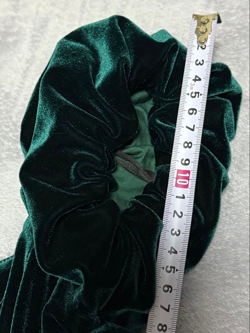 u'ino! ハワイ　ベロア　ドレス　グリーン　S フラダンス　衣装