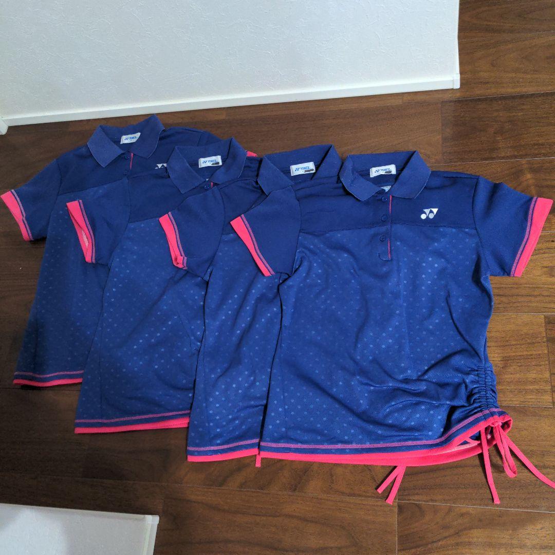 ヨネックス　ポロシャツ　4枚セット　青　水玉М