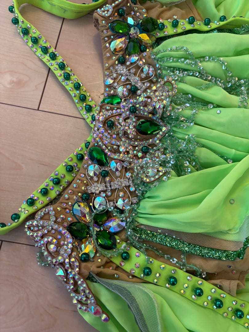 ベリーダンス セットアップ ライトグリーン