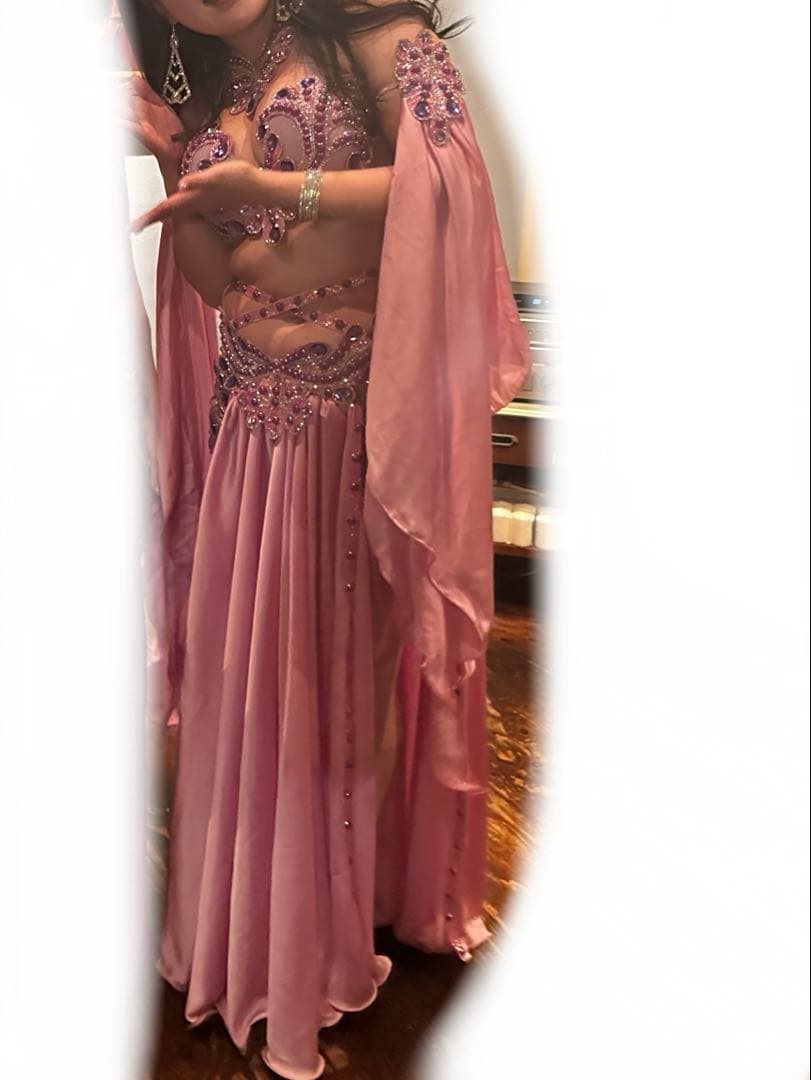 ピンク ベリーダンス衣装セットアップ