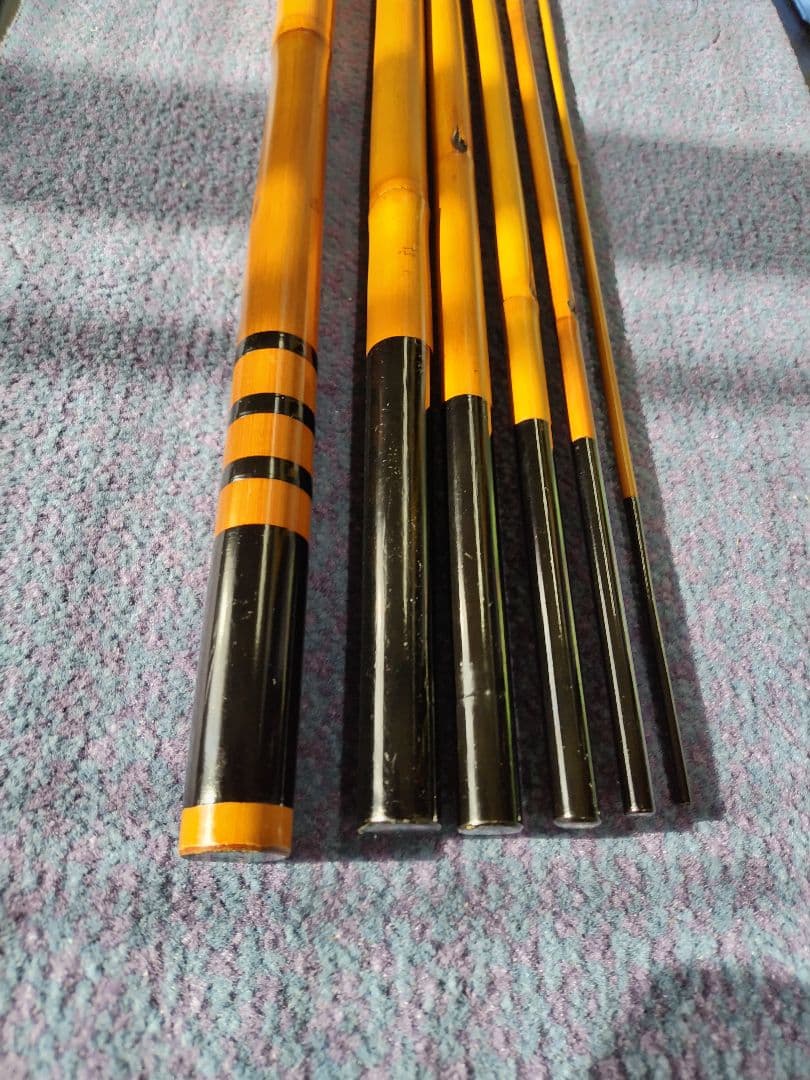 竹製鮎竿6本繋7.2m仁徳作