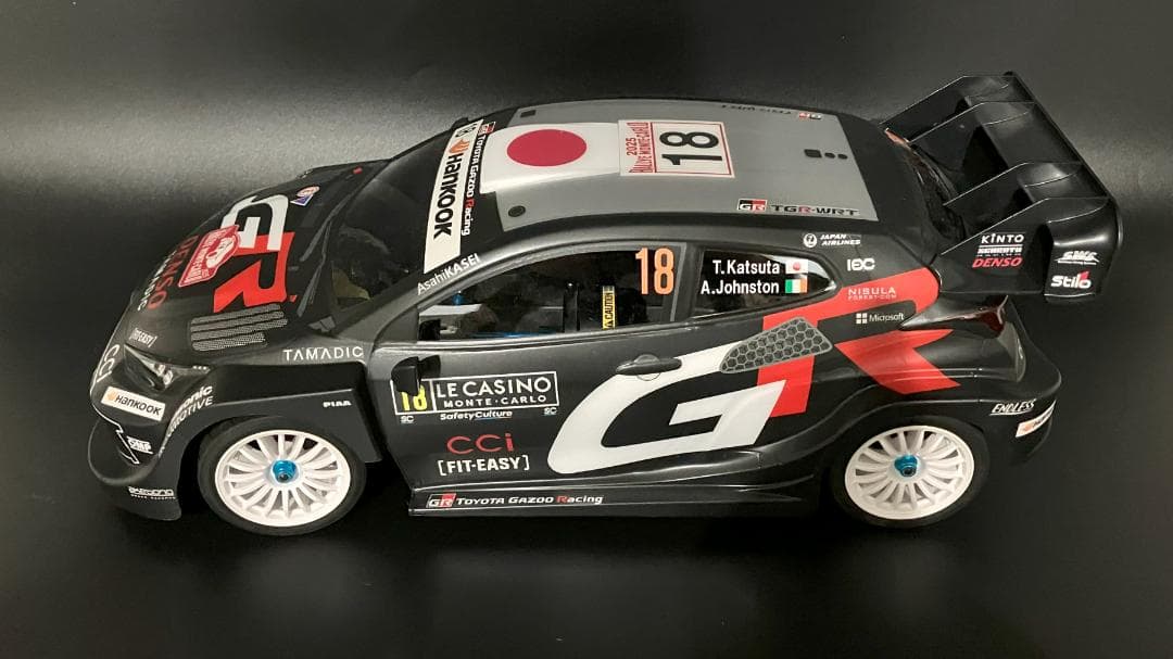 タミヤRCボディ ヤリス WRC2025 ラリーモンテカルロ 勝田選手