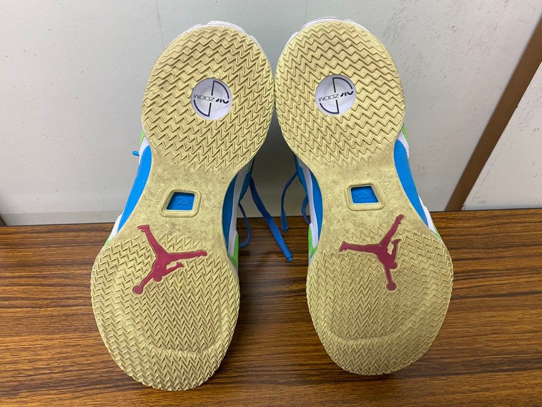 Jordan バスケットシューズ 青/緑/紫