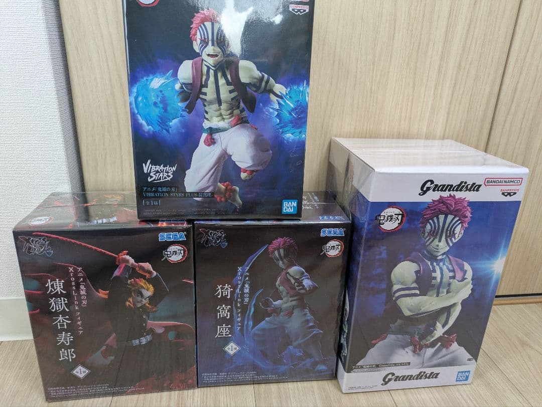 【新品・未開封】鬼滅の刃 猗窩座 煉獄杏寿郎 フィギュア 4点セット まとめ売り