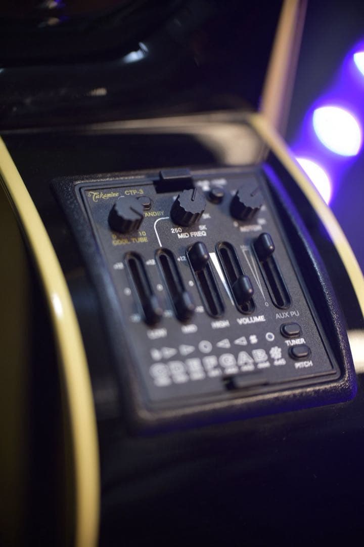 タカミネTakamine アコースティックギター ブラック　状態良し