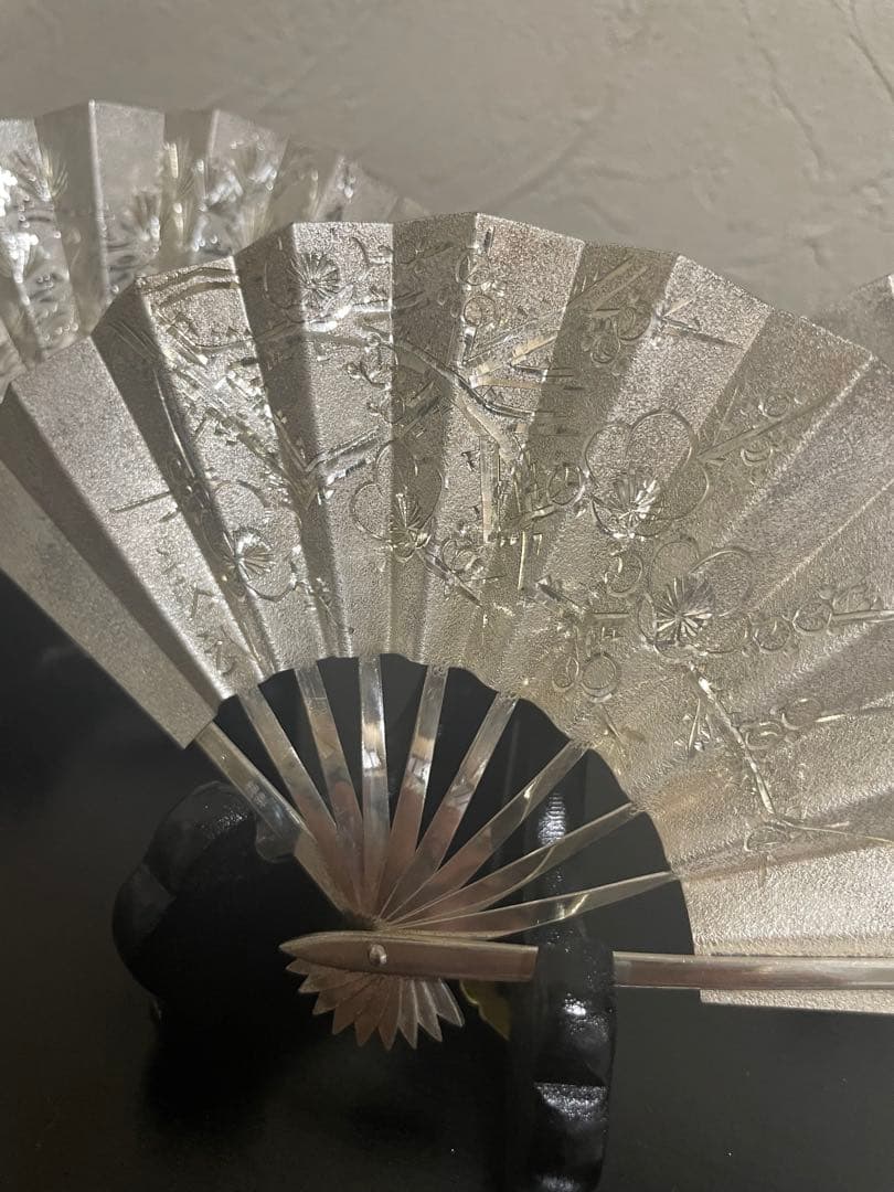 銀製品　扇子　扇