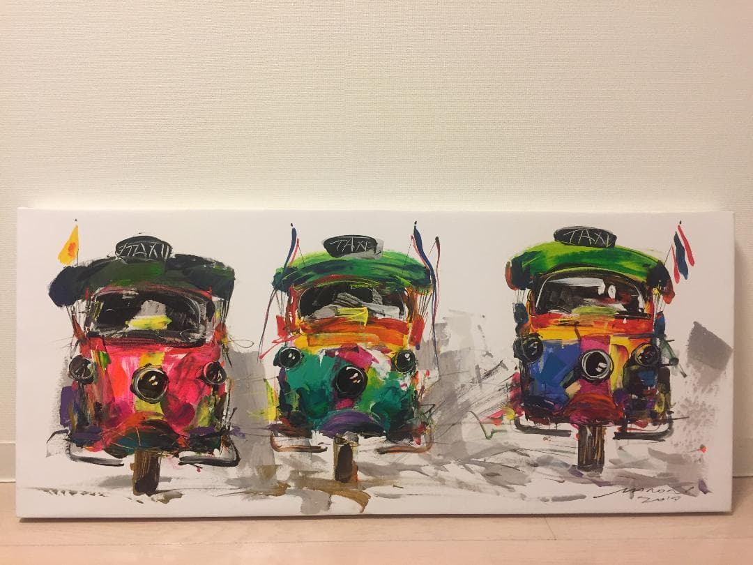 アート作品 油絵 絵画 芸術品 インテリア雑貨 タイThailand タペストリ