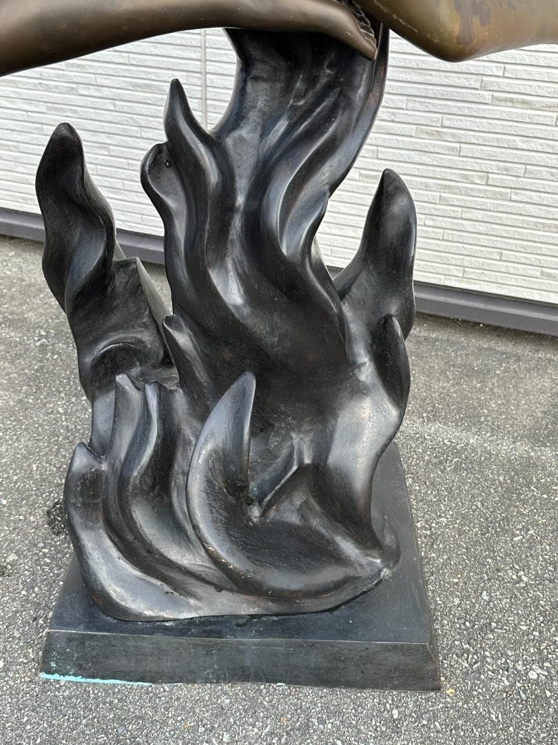 ★現地引取限定！！ 作家物 金属工芸 銅製 ブロンズ像 少女 女神 大型オブジェ