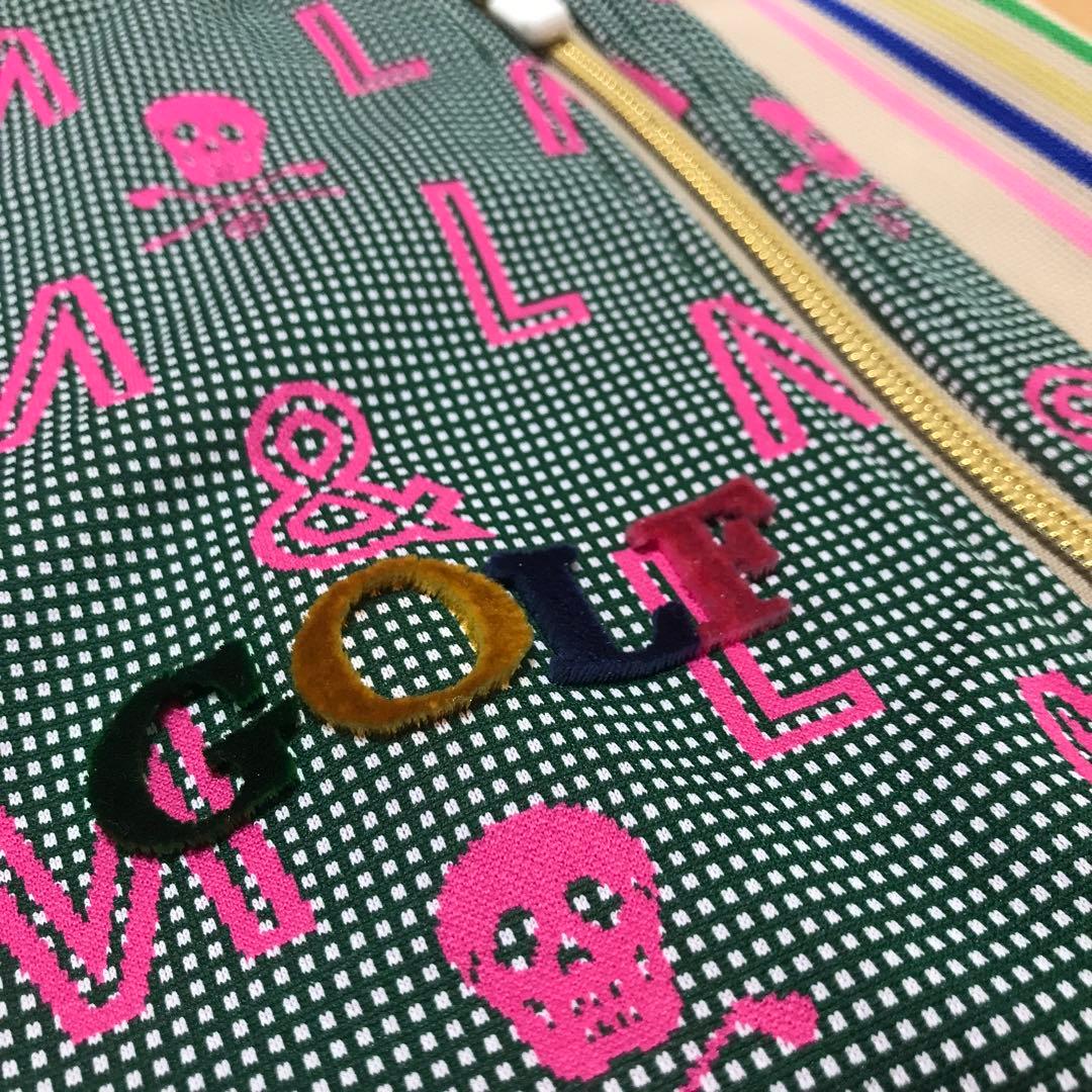 マークアンドロナ 緑　ピンク　柄　トラックジャケット　パンツ　ジャージ　セット