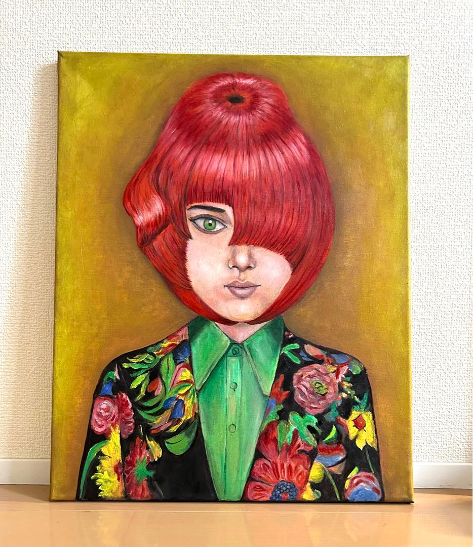 手作り油絵　木額縁入り　Agelenas Agena