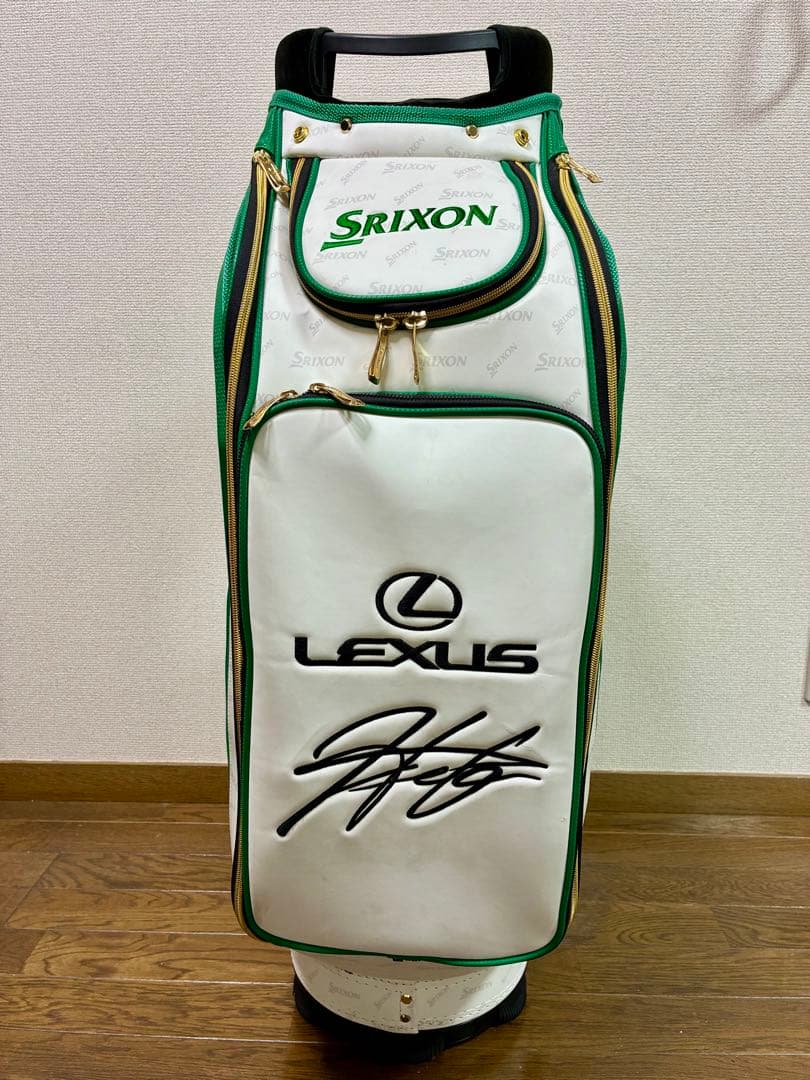松山英樹２０２１マスターズ初優勝記念レクサス限定直筆サイン刺繍入キャディーバック