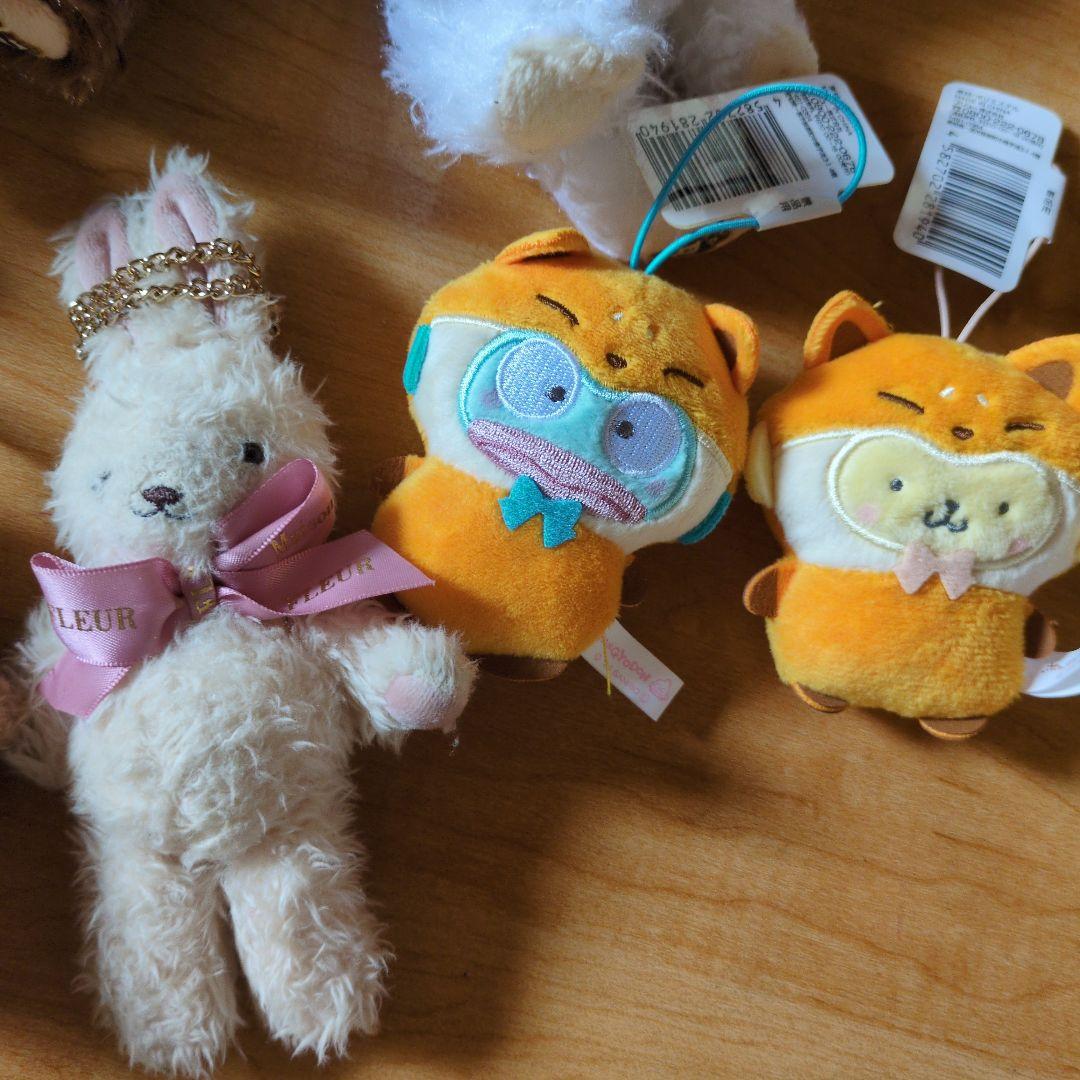 ディズニーサンリオ ぬいぐるみストラップセット髪留め クリップ