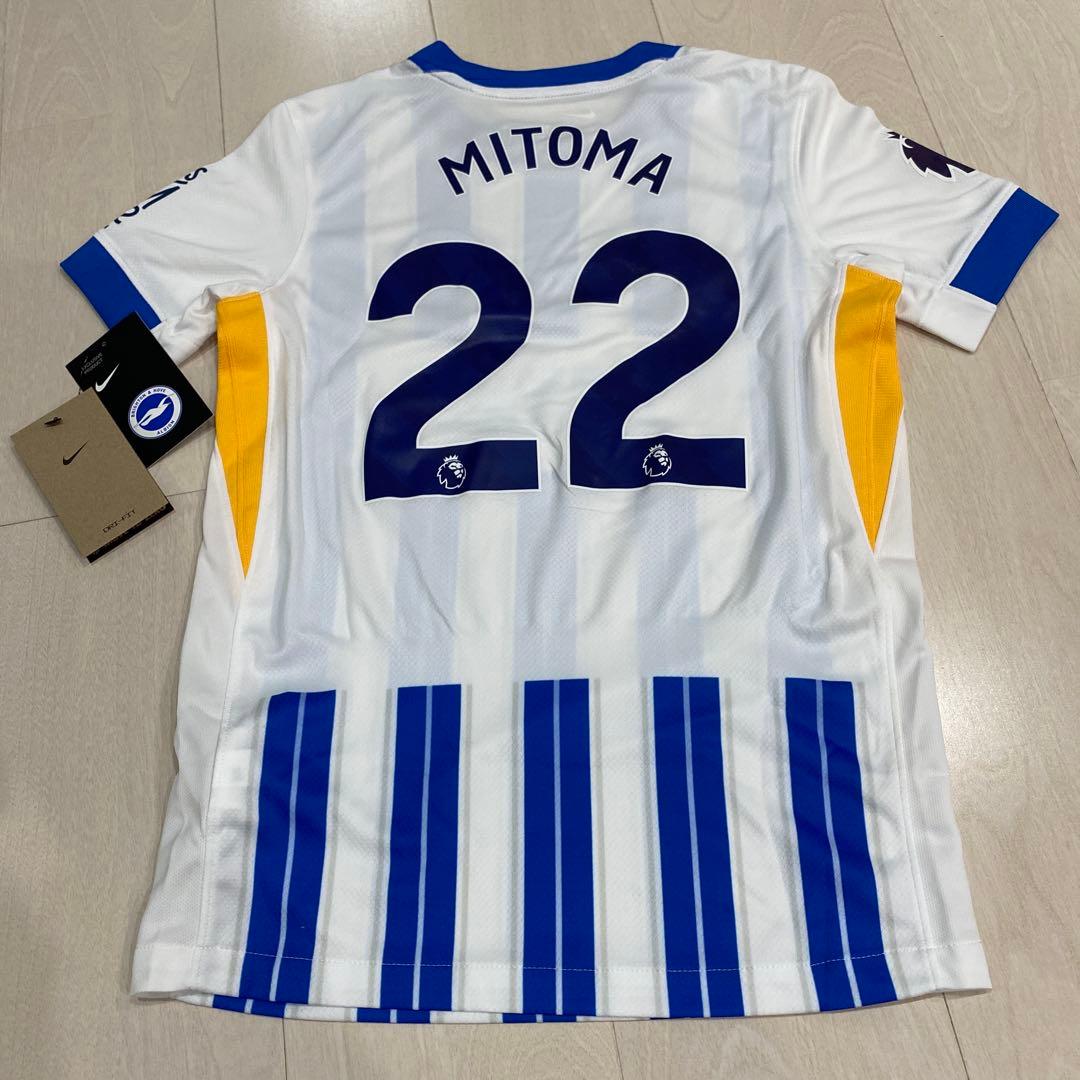 新品（大人用　Ｌ）ブライトン２２三笘薫選手 公式ユニホーム（Nike正規品）