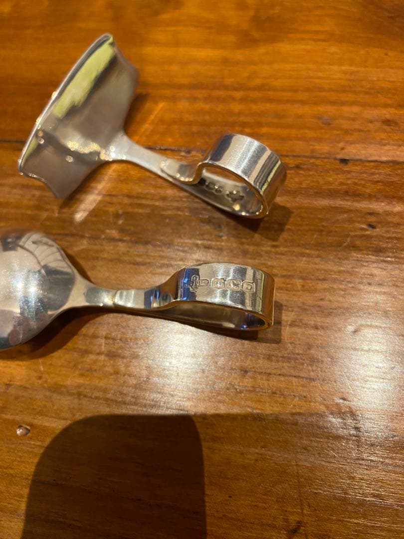 イギリス　シルバー　ベビープッシャーとスプーン　43g ビンテージ　純銀