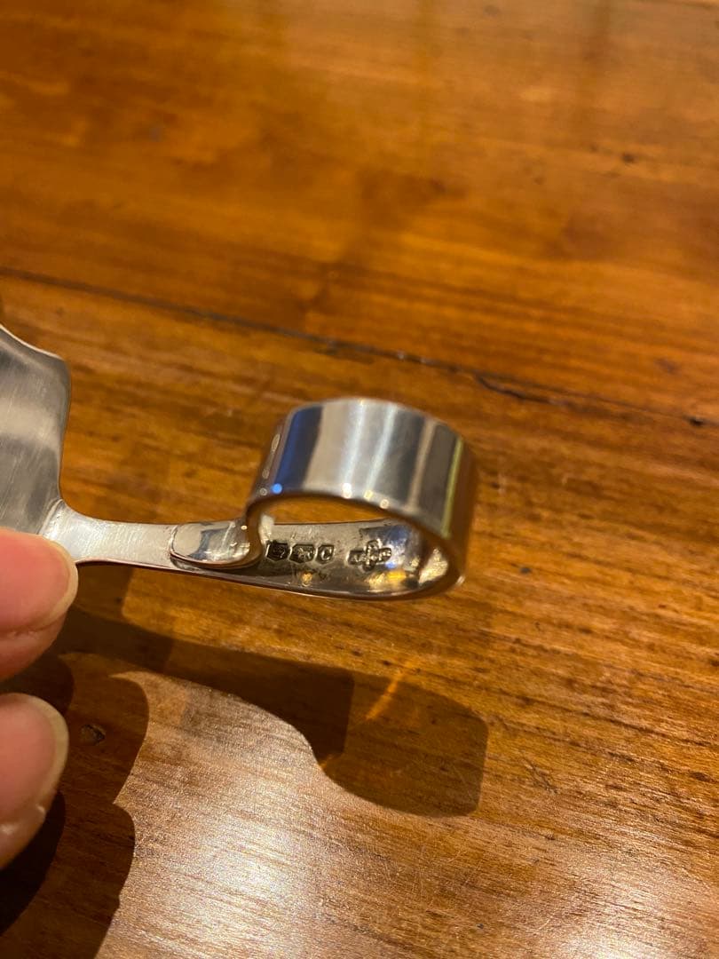 イギリス　シルバー　ベビープッシャーとスプーン　43g ビンテージ　純銀