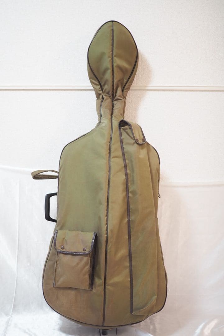 メーカー不明 チェロ 4/4 虎杢 弓 ソフトケース付き