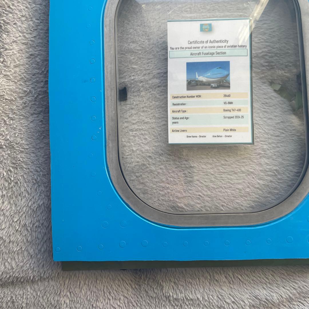KLMオランダ航空 B747-400M PH-BFV 窓 本物の航空機部品