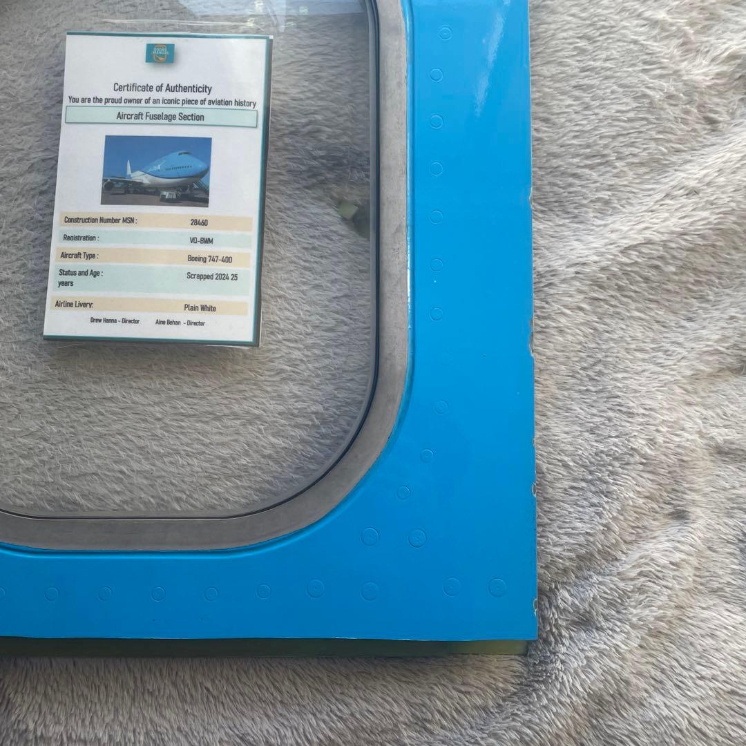 KLMオランダ航空 B747-400M PH-BFV 窓 本物の航空機部品