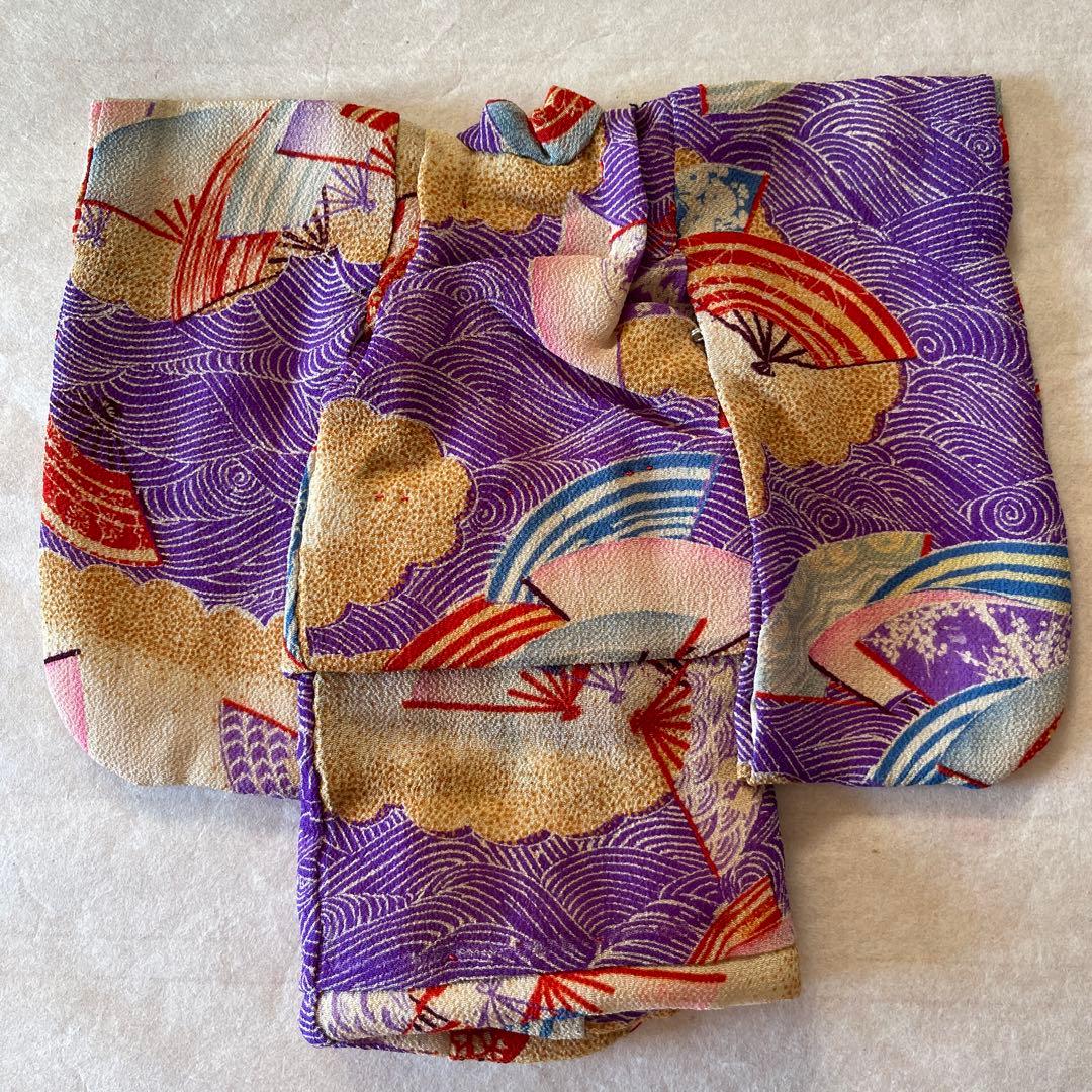 古布　江戸縮緬　人形の着物　3号　120709