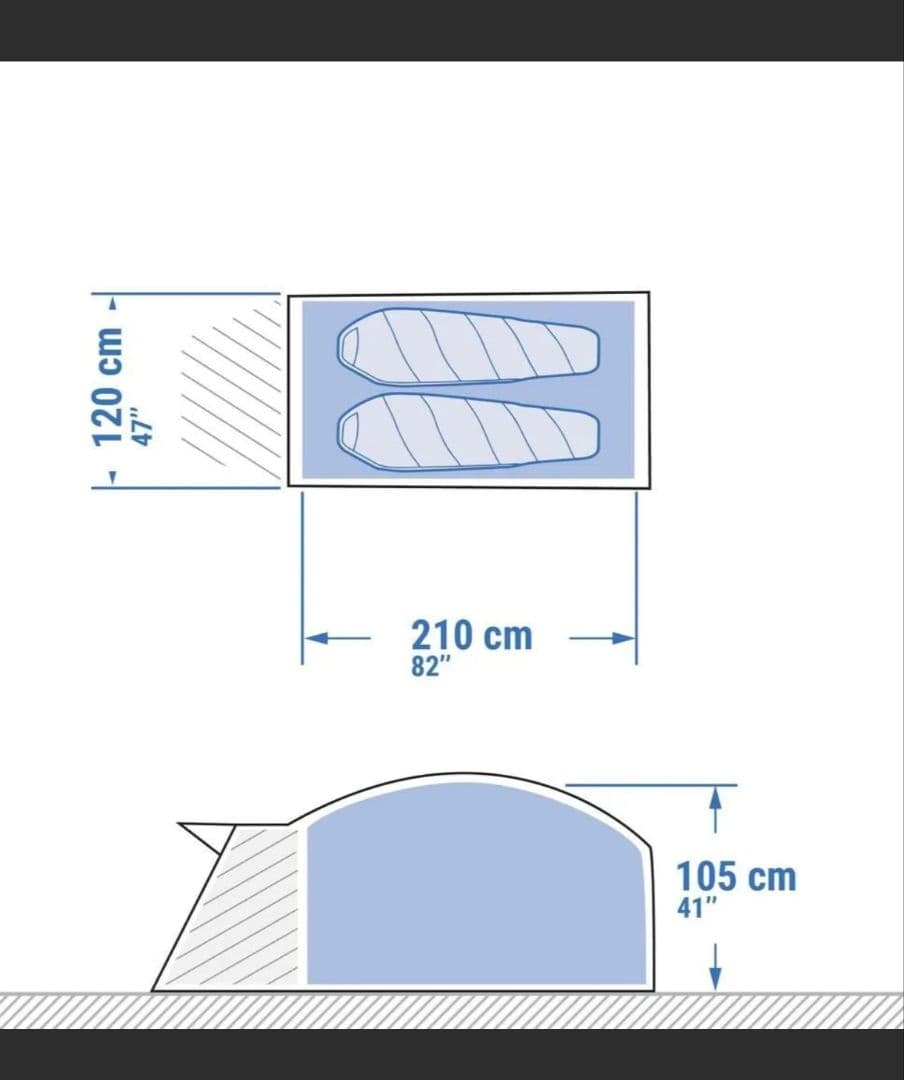 フォルクラ キャンプ トレッキング 3シーズン用 TREK 100 - 2人用