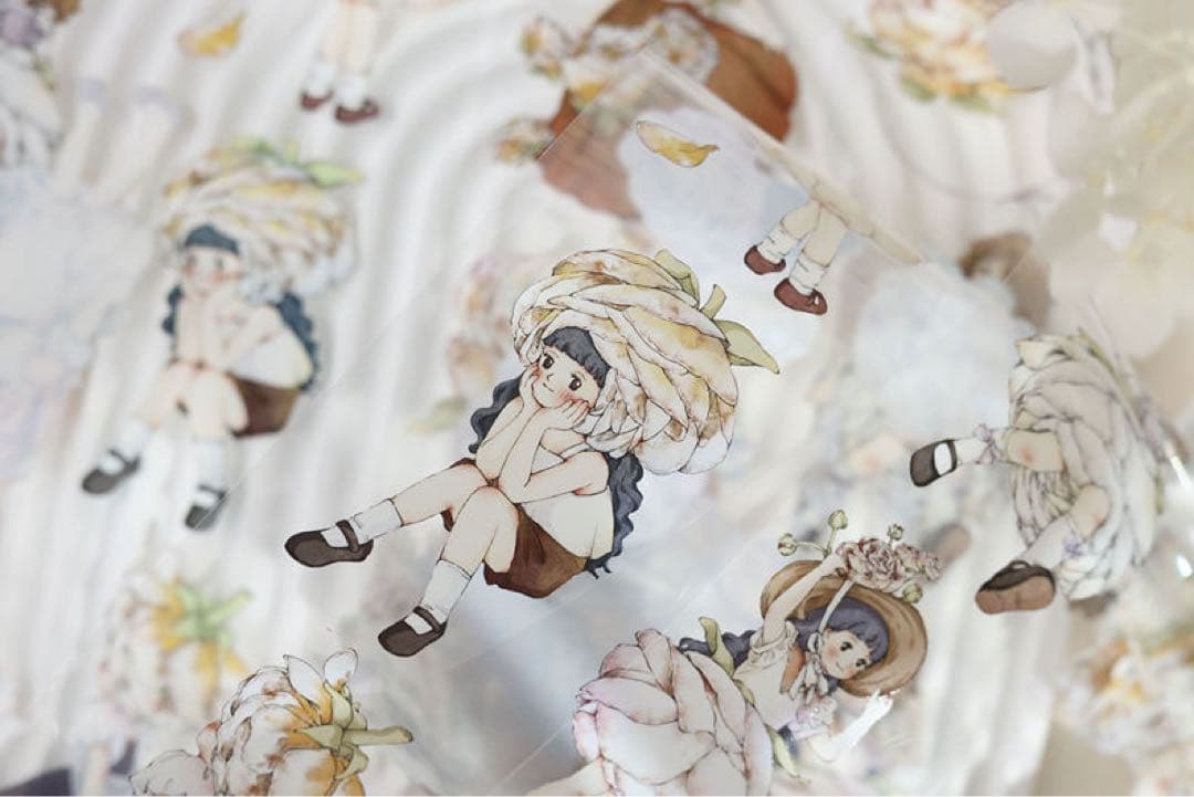 小白家文創《漫花飘》海外マスキングテープ　マステ 【1811】