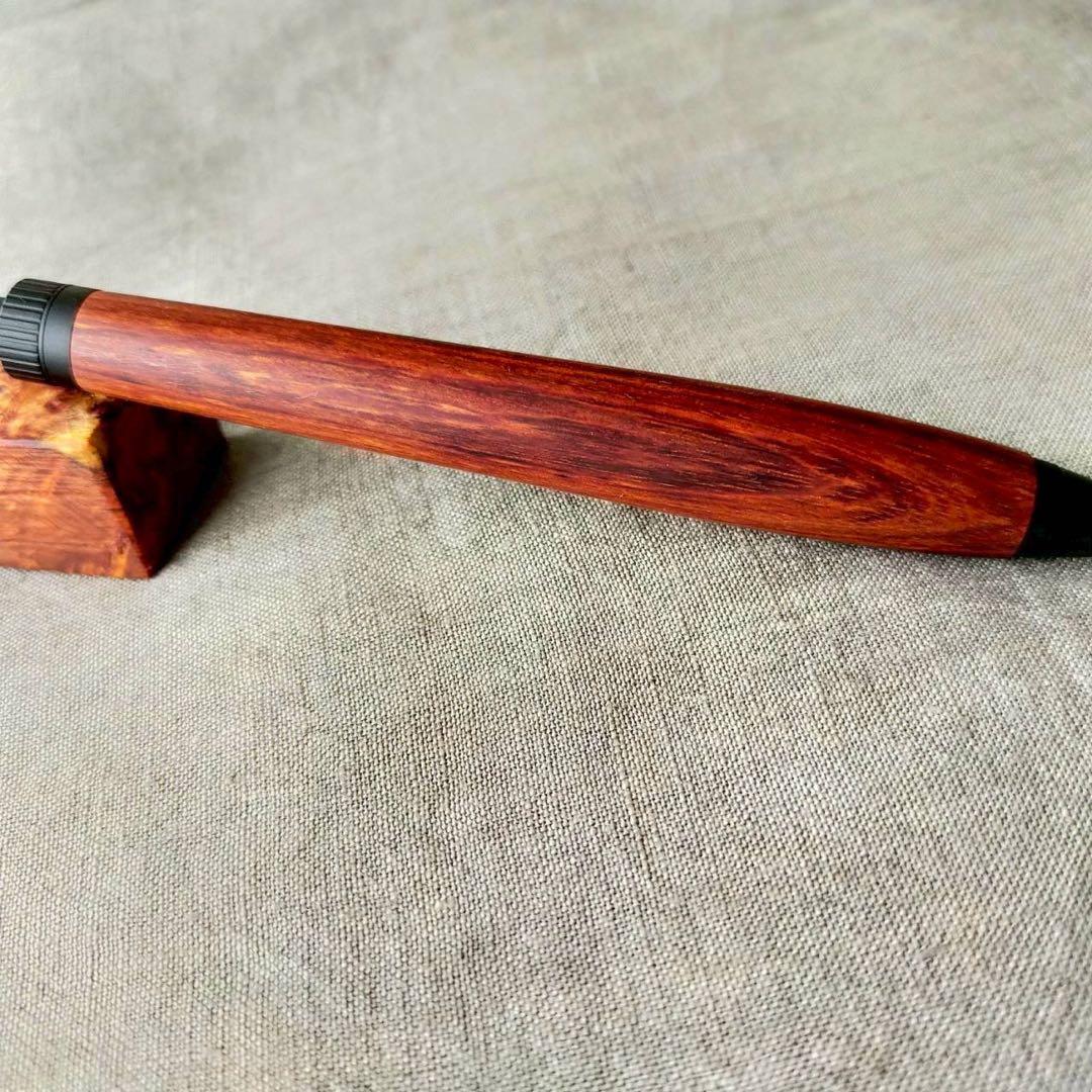 デザートアイアンウッド　ハンドメイド　木軸シャープペン　0.5mm　ブラック