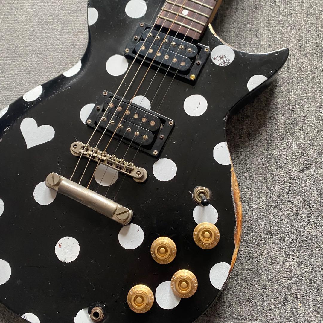 BURNY FERNANDES レスポール エレキギター レリック加工 水玉柄