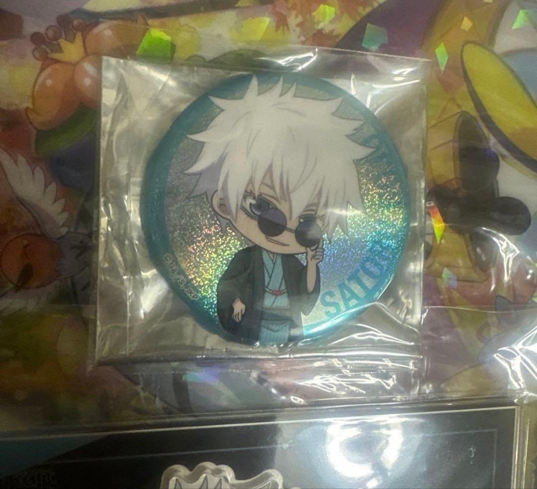 呪術廻戦　ジャンプフェスタ　五条悟　缶バッジ　アクリルスタンド　缶ケース