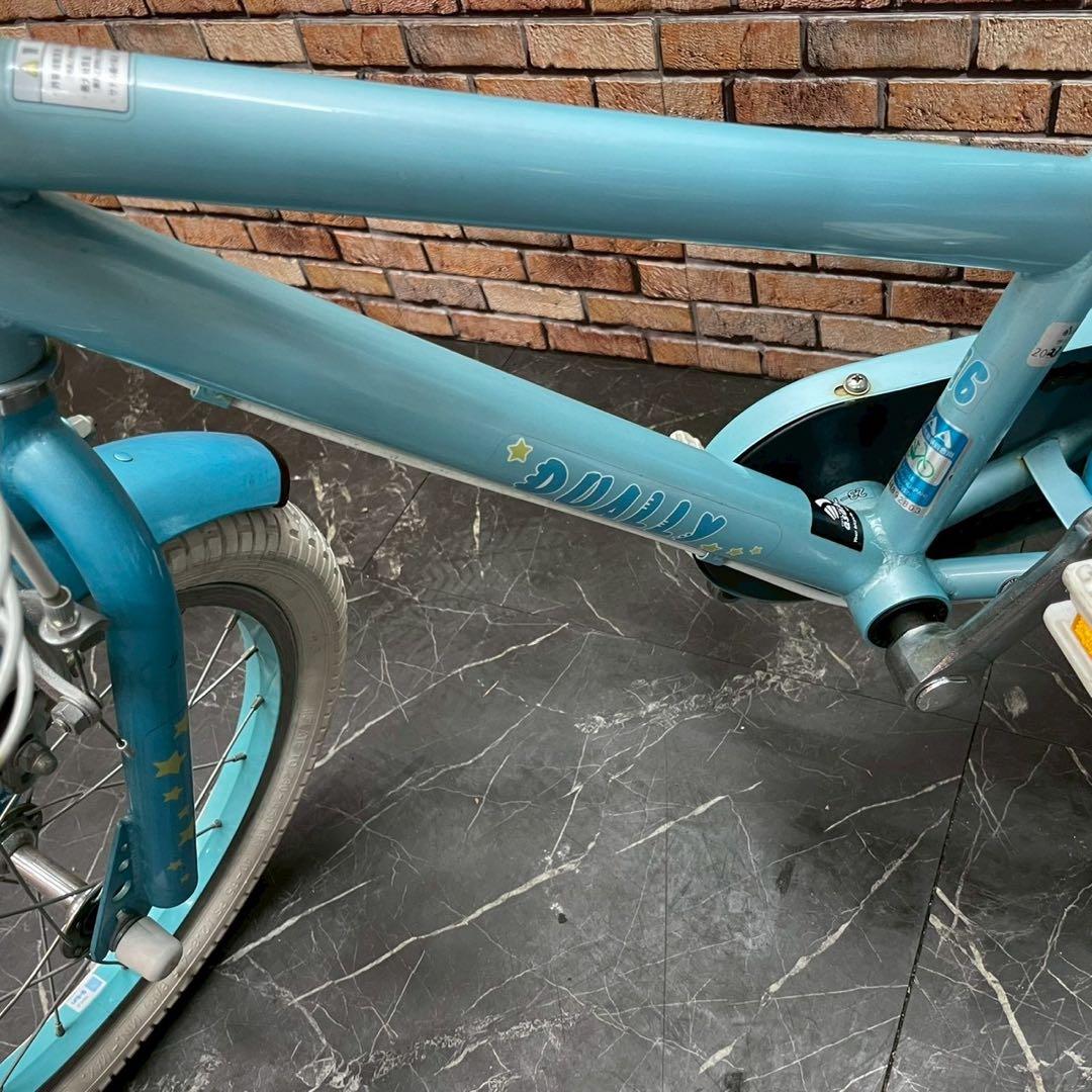 【76】子供用自転車 子供車 DUALLY 水色 16インチ シングル