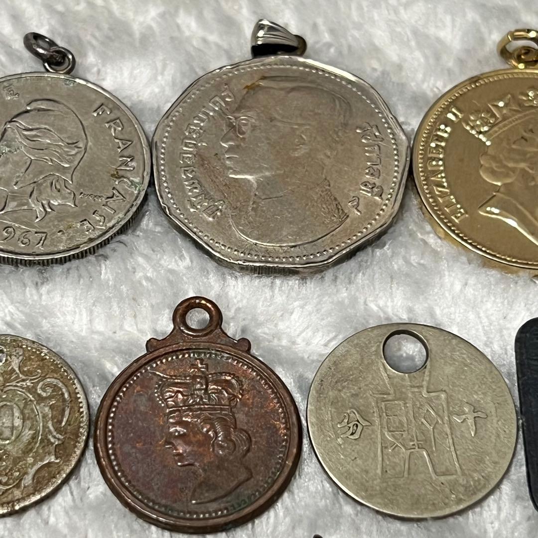 ネックレス 古銭 詳細不明 コレクション整理品 遺品整理 記念硬貨　まとめ
