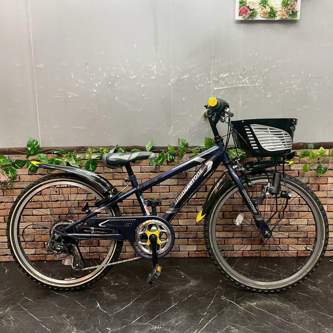 引取り価格【69】子供用自転車 子供車 ブリヂストン CFJ 紺色 22インチ