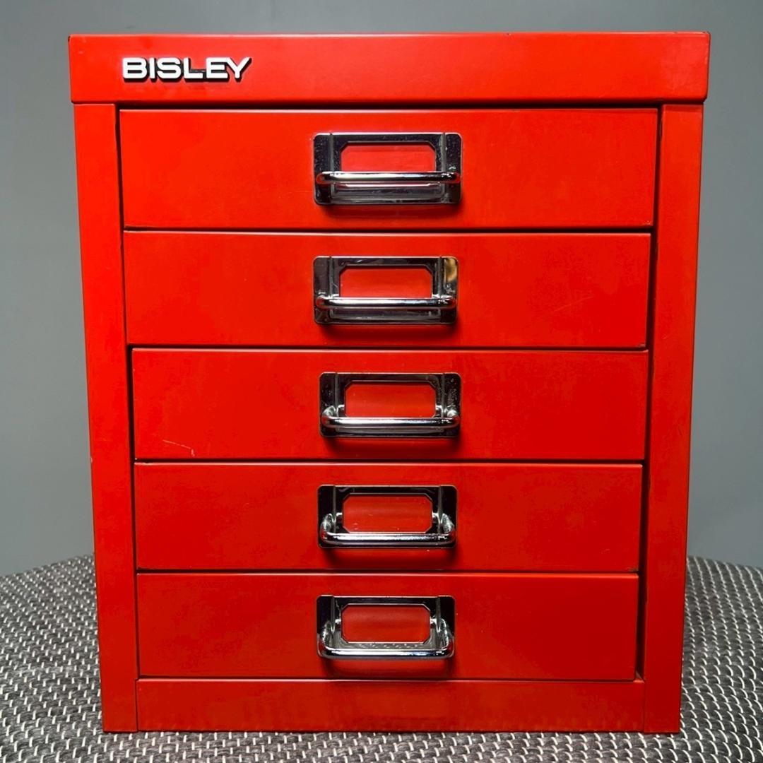 BISLEY ビスレー BASIC ベーシック 5段 マルチキャビネット レッド