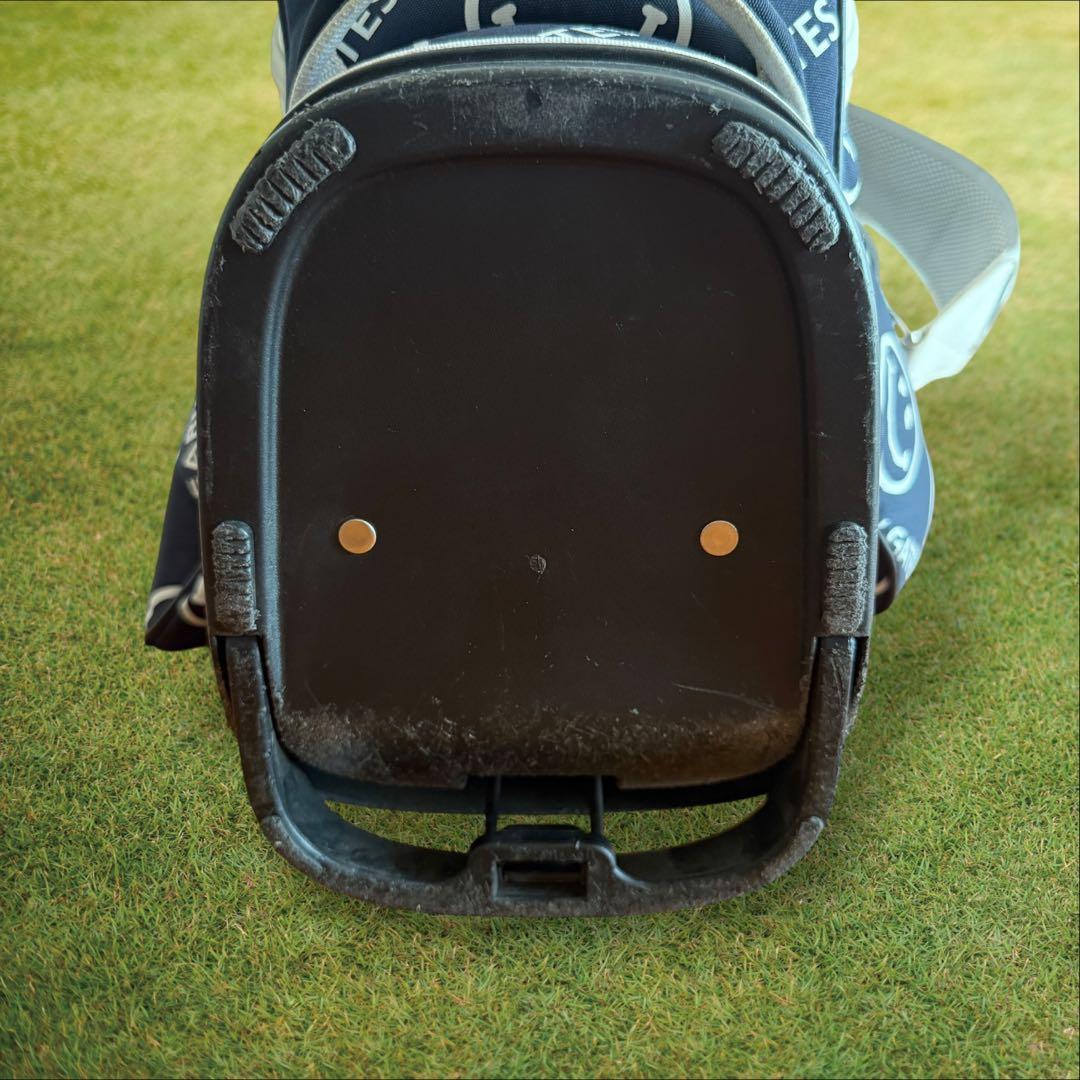 パーリーゲイツ　キャディバッグ　総柄　スタンド式　軽量　ネイビー　紺